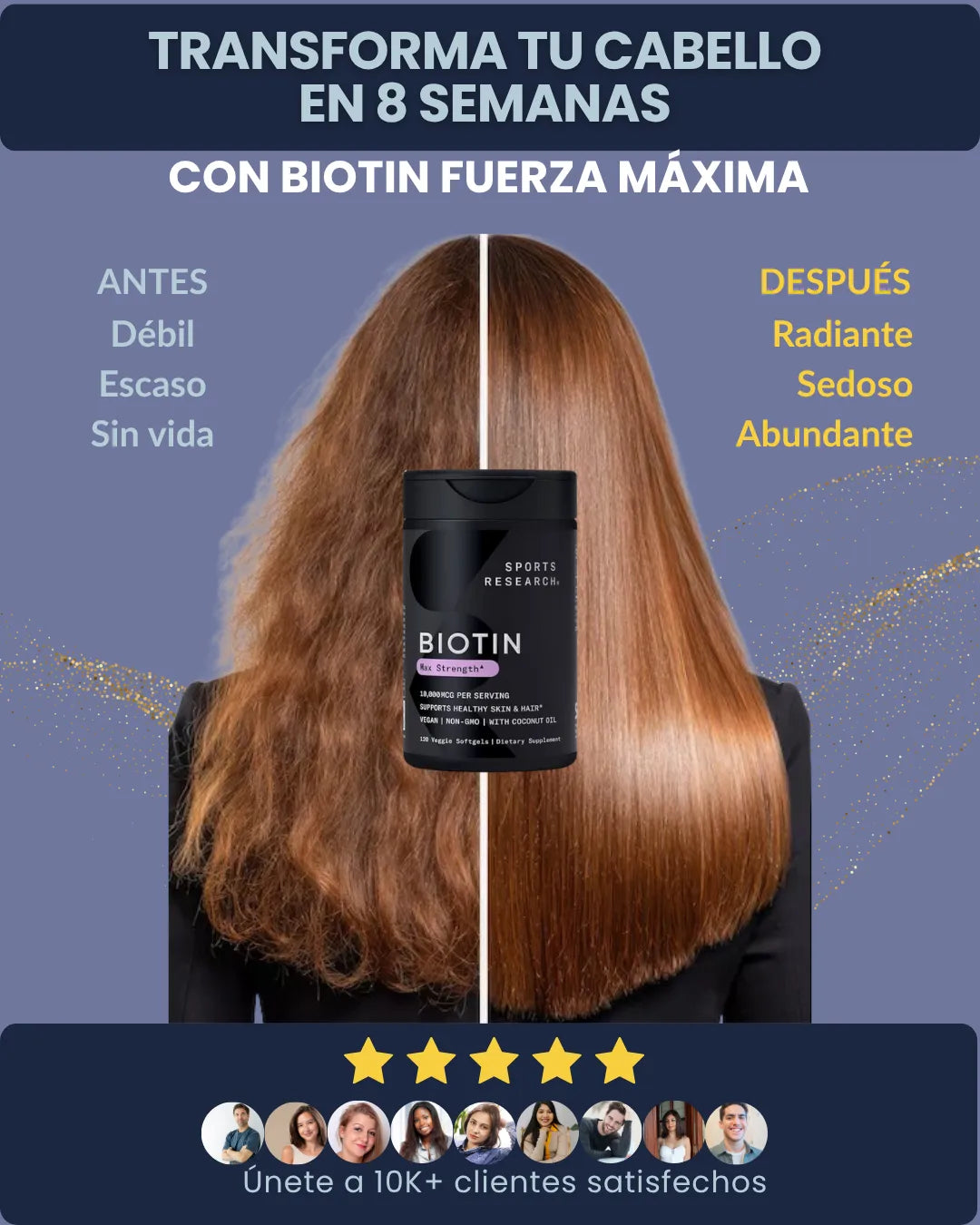 Biotin™ Fuerza máxima, 10,000 mcg  120 softgels