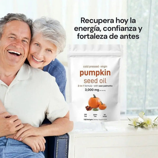 Aceite semilla de calabaza 3.000 mg con Saw Palmetto, Cápsulas