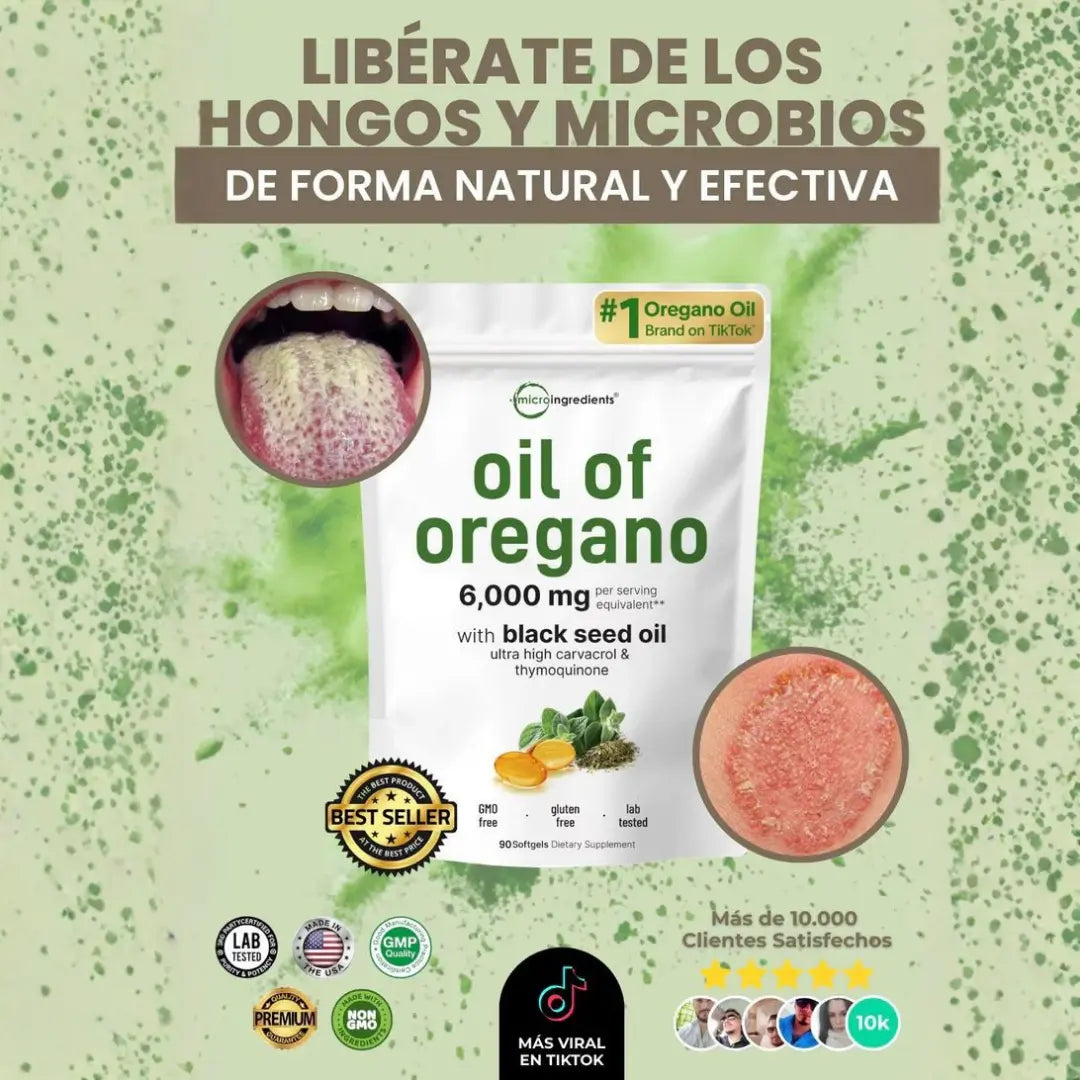 ACEITE DE OREGANO 6000 mg + SEMILLA NEGRA 200 mg CAPSULAS