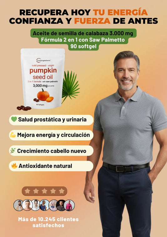 Aceite semilla de calabaza 3.000 mg Saw Palmetto
