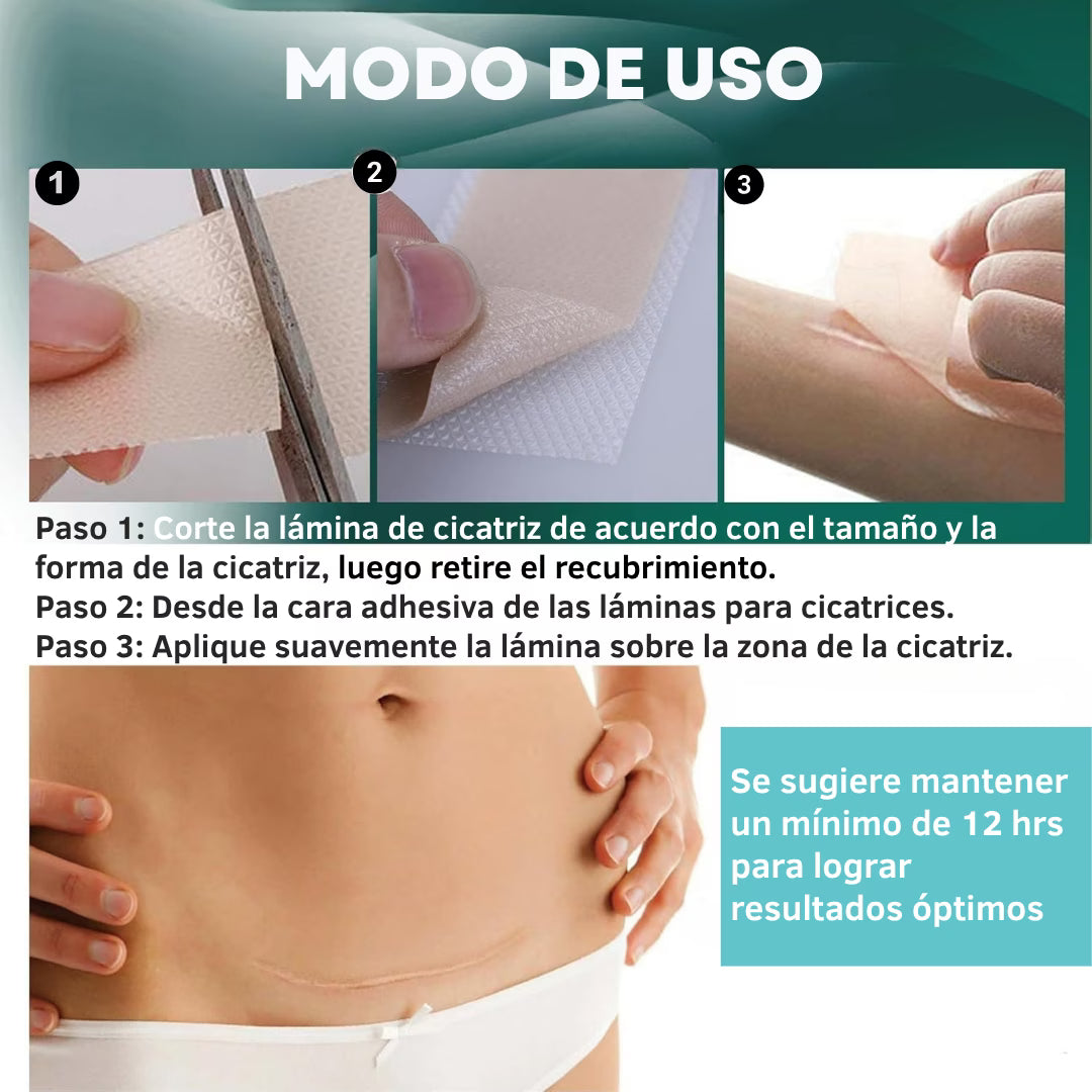 Cinta de silicona para cicatrices