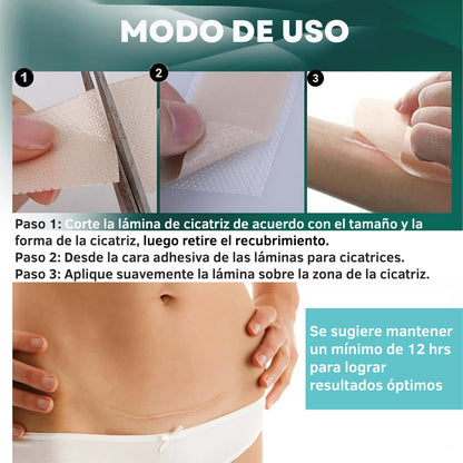 Cinta de silicona para cicatrices