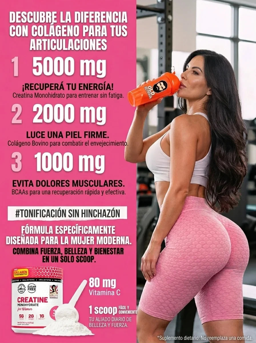 CREATINA MONOHIDRATADA PURA Y COLÁGENO