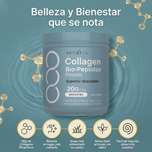 Colágeno con Biopéptidos y Proteína Absorción Superior